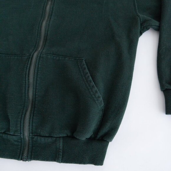 Vintage King Athletics Hunter Green Zip Up Sweater Size Medium Made In Canada - Picture 7 of 9